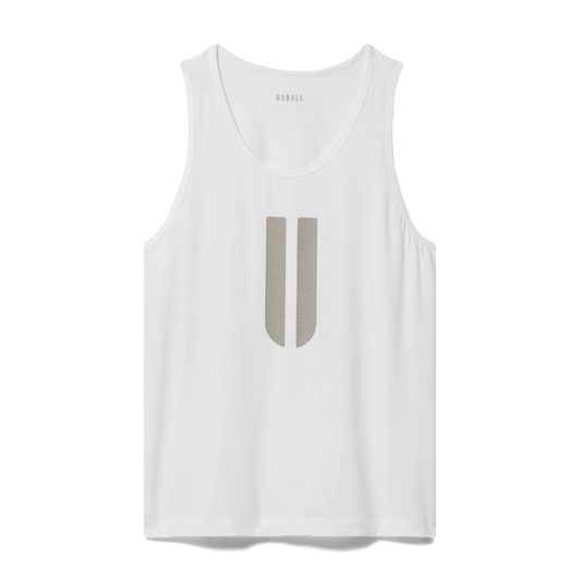 NOBULL Men's White U Tank Top