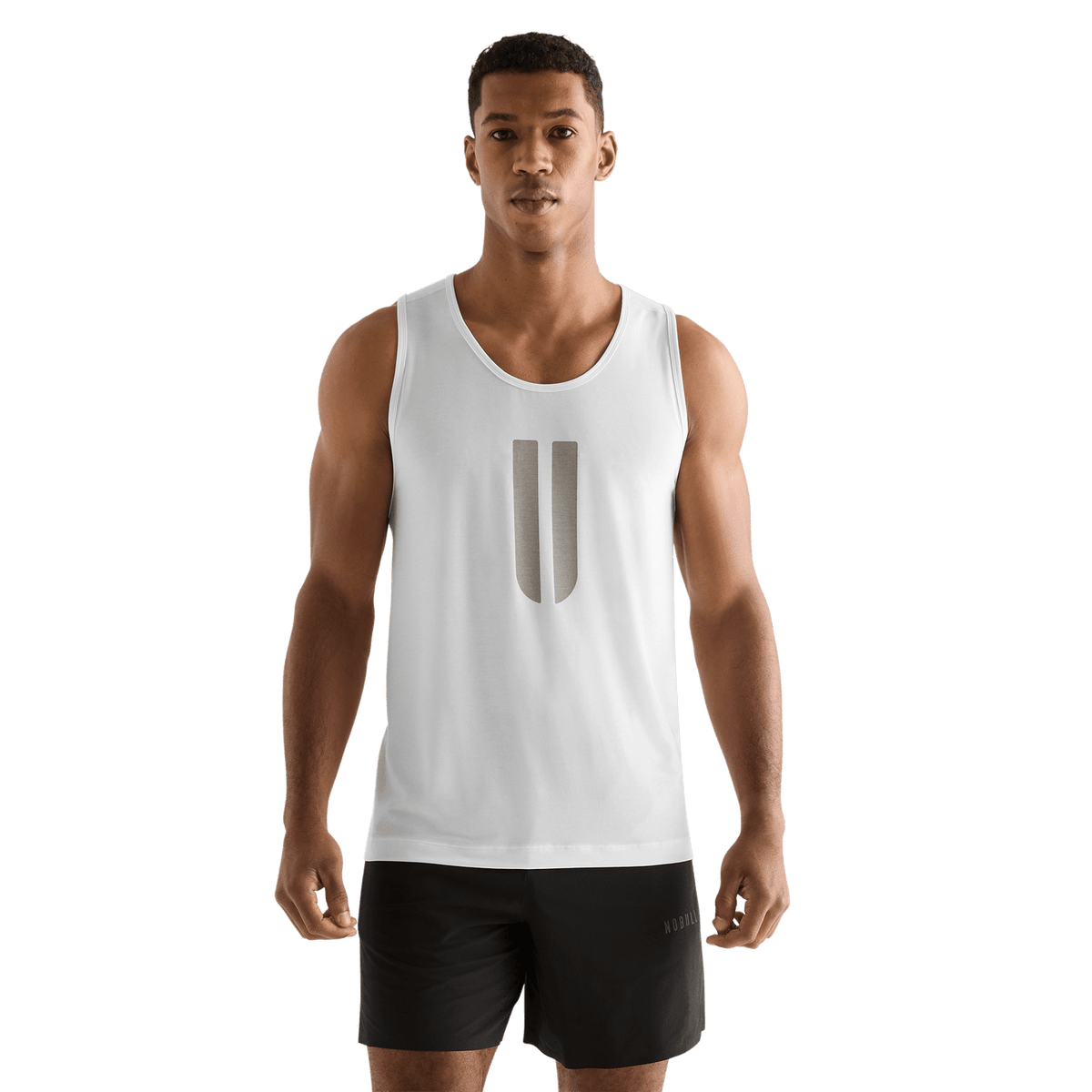 NOBULL Men's White U Tank Top