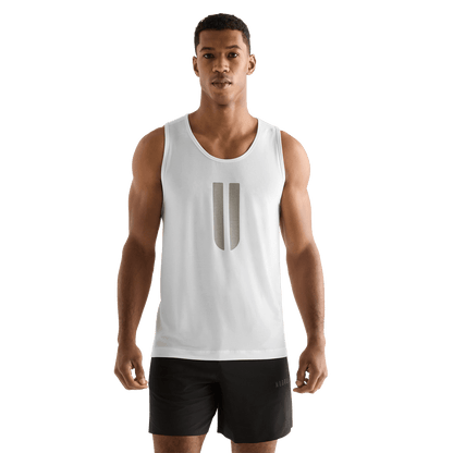 NOBULL Men's White U Tank Top