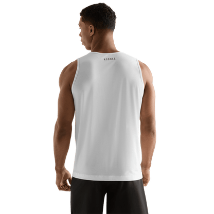 NOBULL Men's White U Tank Top