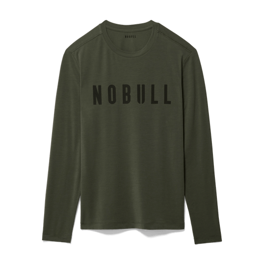 NOBULL Men's Dark Army NOBULL Long Sleeve Tee