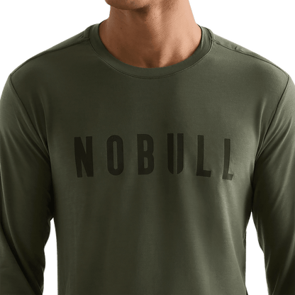 NOBULL Men's Dark Army NOBULL Long Sleeve Tee