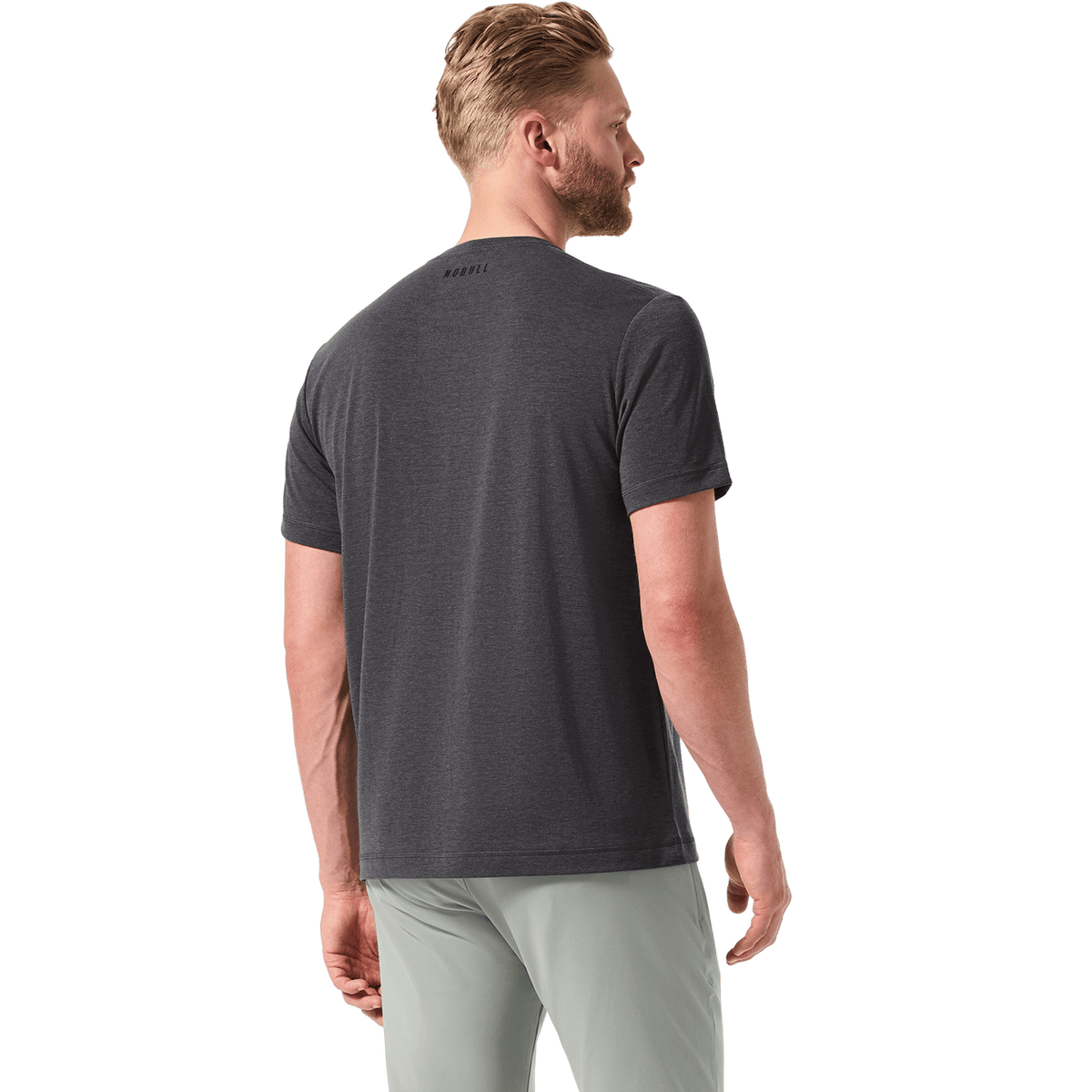NOBULL Men's Charcoal Heather Adapt Tee  X Public Rec