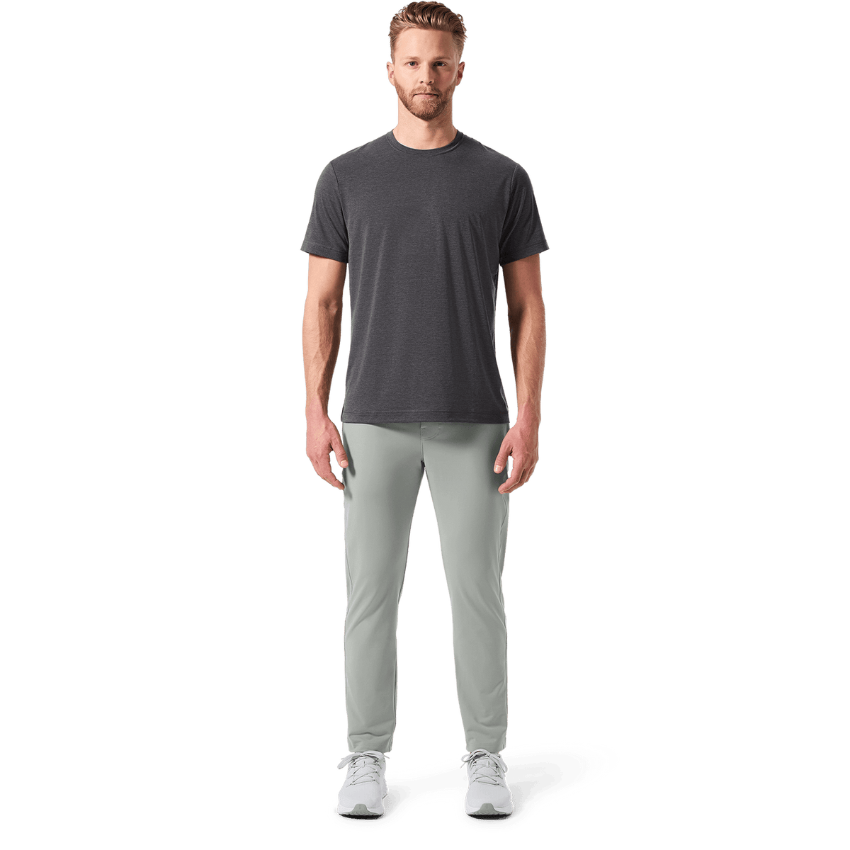 NOBULL Men's Charcoal Heather Adapt Tee  X Public Rec