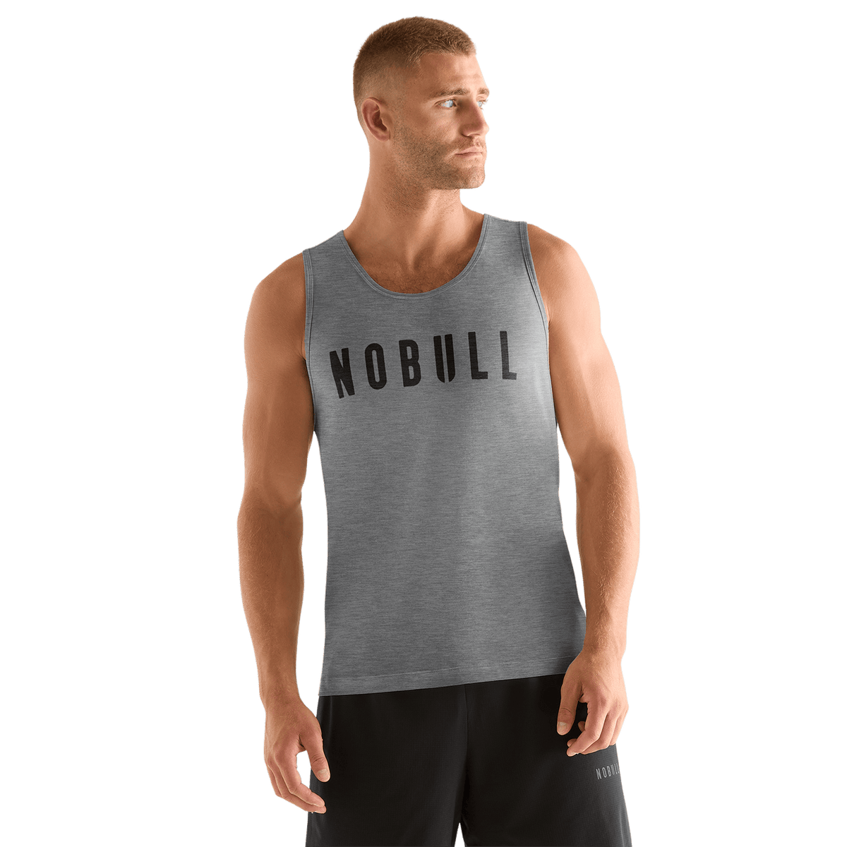 NOBULL Men's Heather Grey NOBULL Tank Top