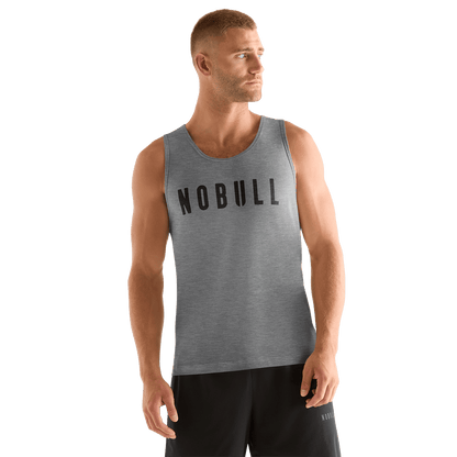 NOBULL Men's Heather Grey NOBULL Tank Top