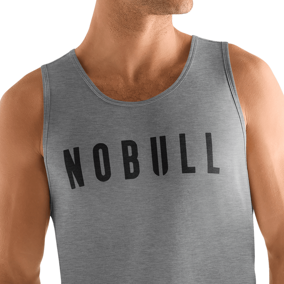 NOBULL Men's Heather Grey NOBULL Tank Top