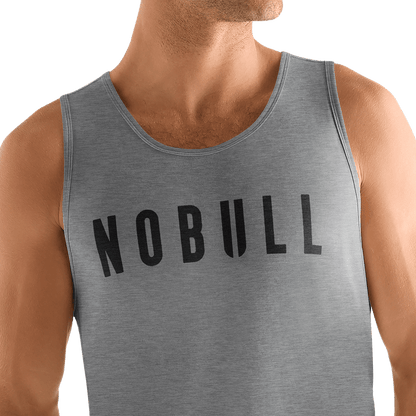 NOBULL Men's Heather Grey NOBULL Tank Top