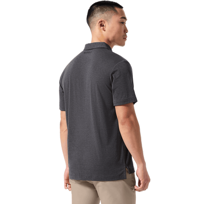 NOBULL Men's Charcoal Heather Adapt Polo  X Public Rec