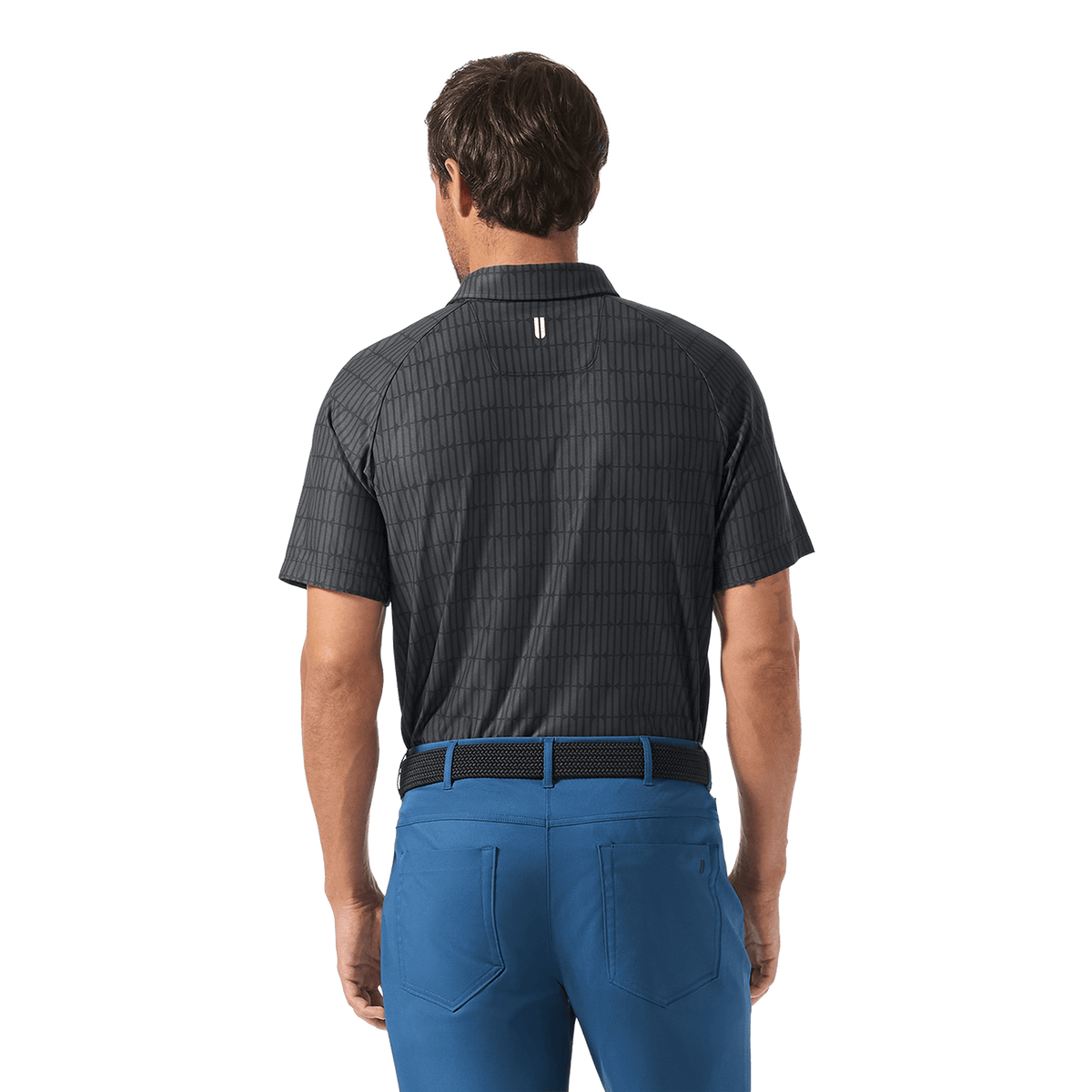 NOBULL Men's Black U Repeat All Fore It Polo  X Public Rec