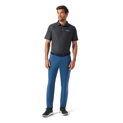 NOBULL Men's Black U Repeat All Fore It Polo  X Public Rec