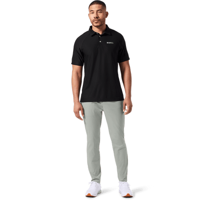 NOBULL Men's Black All Fore It Polo  X Public Rec