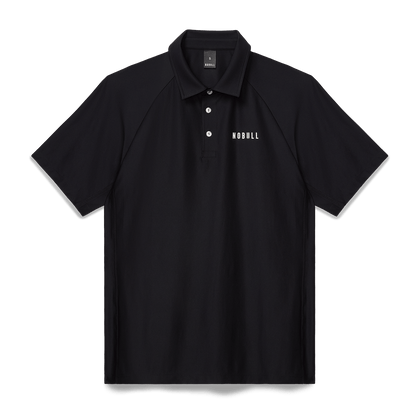 NOBULL Men's Black All Fore It Polo  X Public Rec