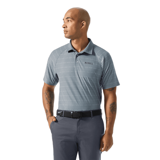 NOBULL Men's Stone U Repeat All Fore It Polo  X Public Rec