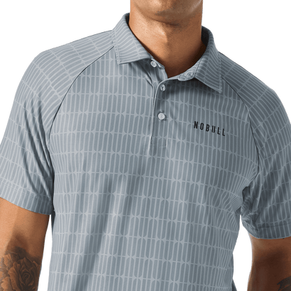 NOBULL Men's Stone U Repeat All Fore It Polo  X Public Rec