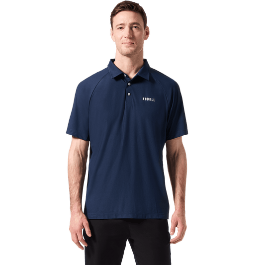 NOBULL Men's Night Navy All Fore It Polo  X Public Rec