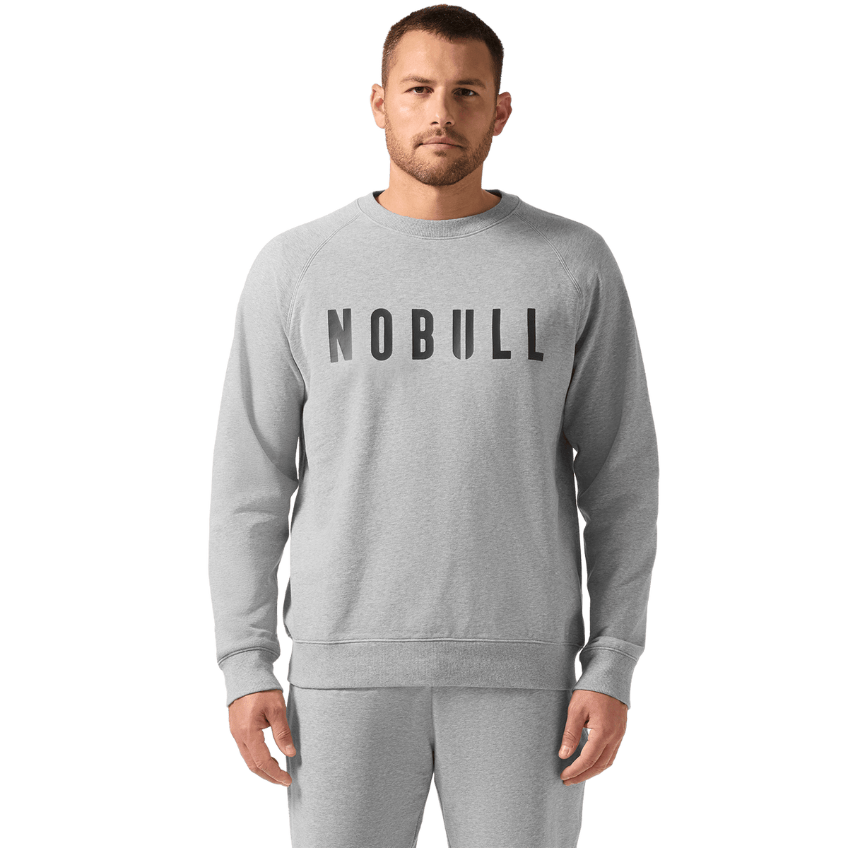 NOBULL Men's Grey Heather NOBULL Crew