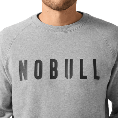 NOBULL Men's Grey Heather NOBULL Crew