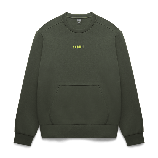 NOBULL Men's Dark Army Elements Crew Sweatshirt
