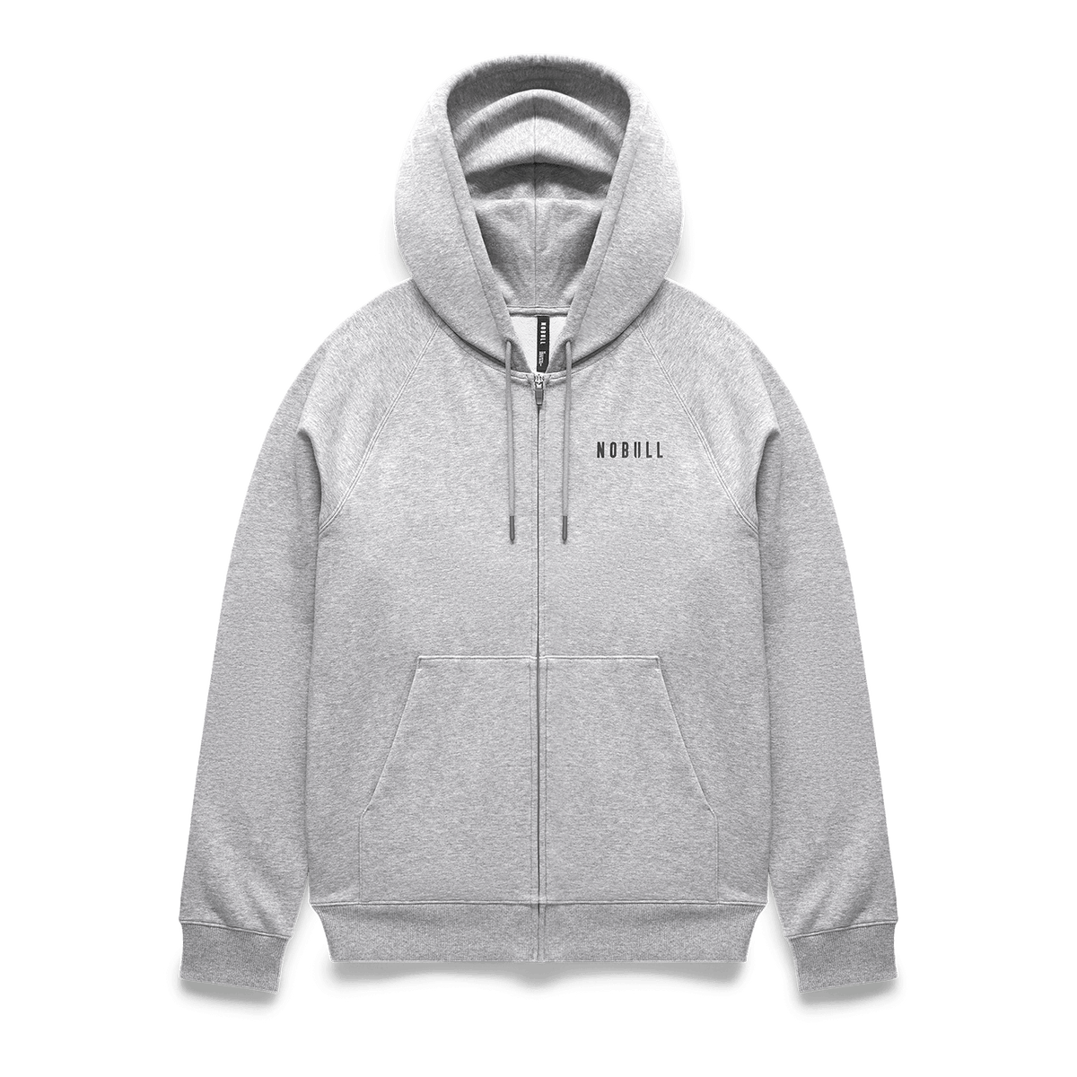 NOBULL Men's Grey Heather NOBULL Full Zip Hoodie