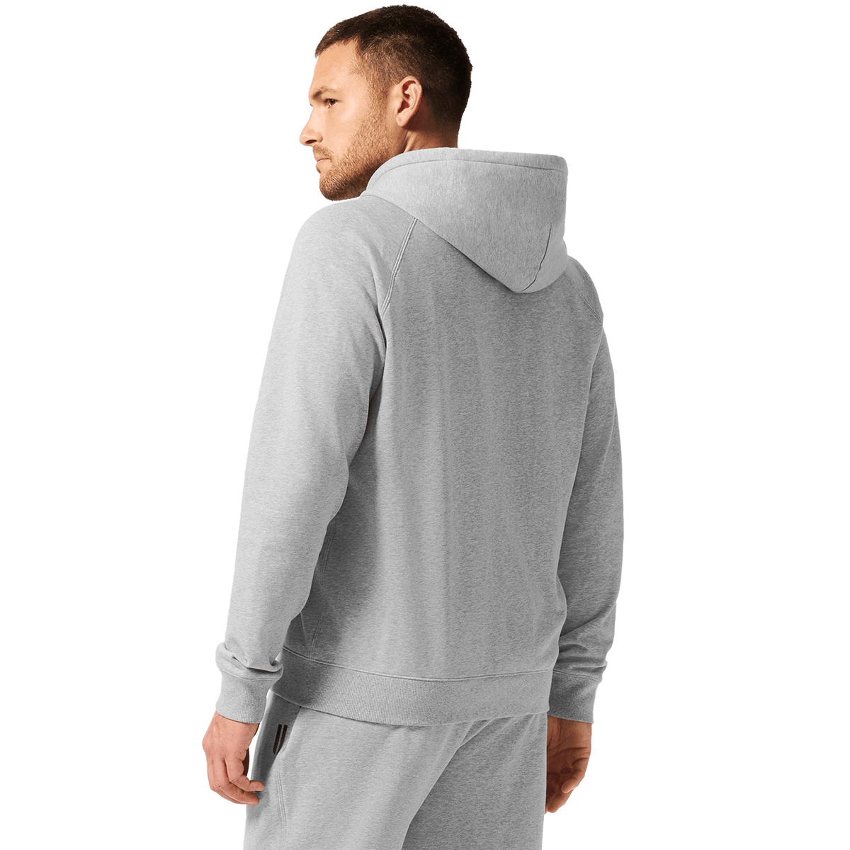 NOBULL Men's Grey Heather NOBULL Full Zip Hoodie