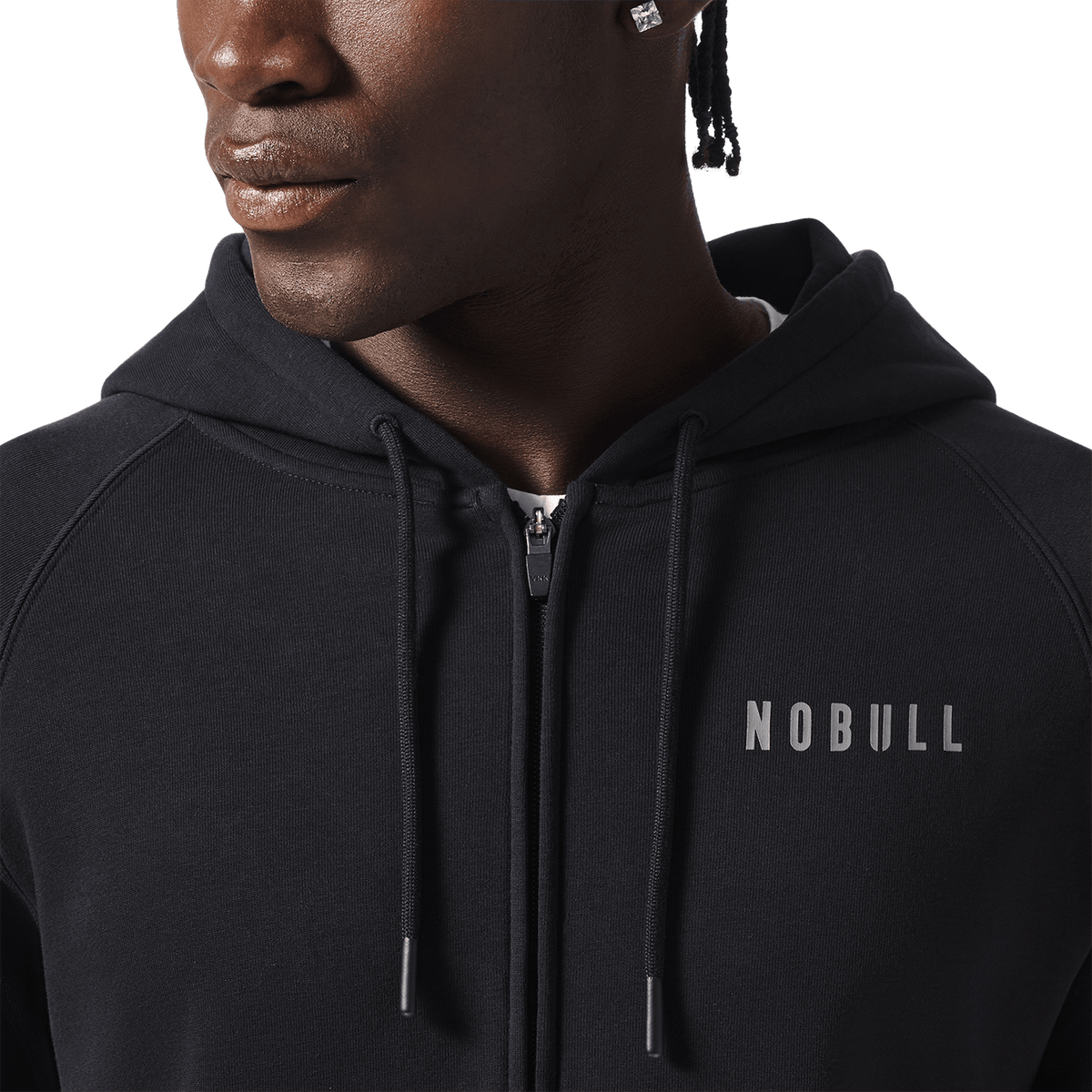 NOBULL Men's Black NOBULL Full Zip Hoodie