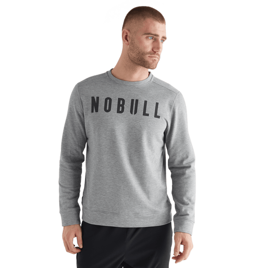 NOBULL Men's Heather Gray NOBULL Crew Sweatshirt