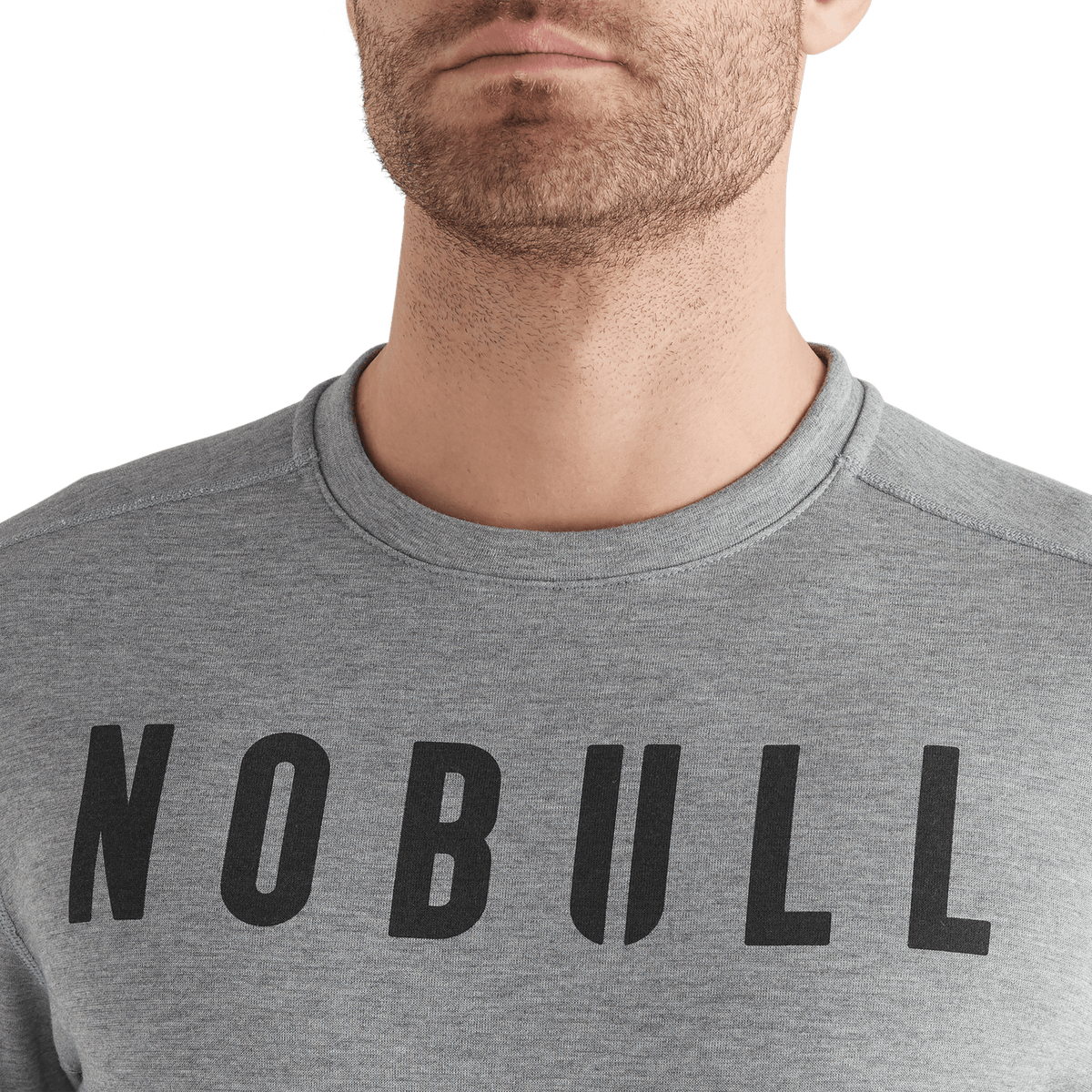 NOBULL Men's Heather Gray NOBULL Crew Sweatshirt