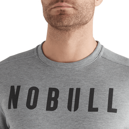 NOBULL Men's Heather Gray NOBULL Crew Sweatshirt