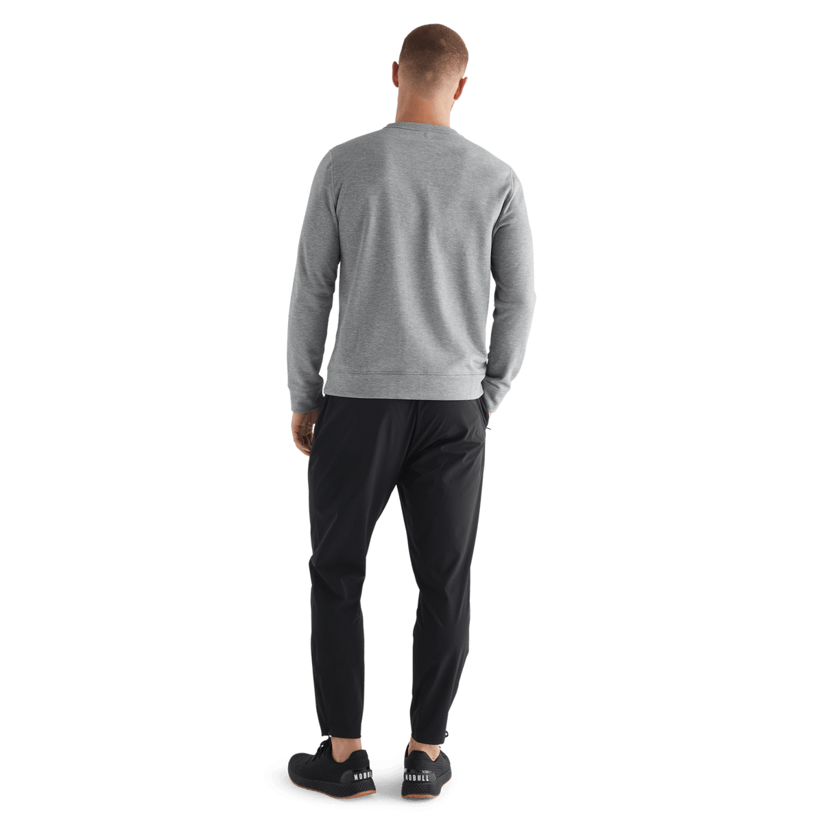 NOBULL Men's Heather Gray NOBULL Crew Sweatshirt