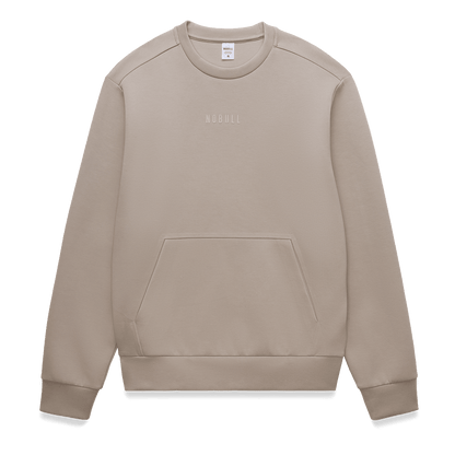 NOBULL Men's Taupe Elements Crew Sweatshirt