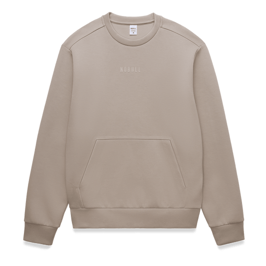NOBULL Men's Taupe Elements Crew Sweatshirt