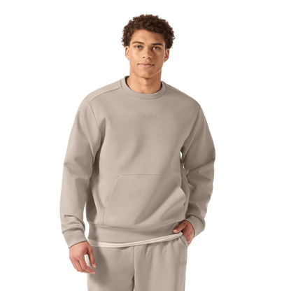 NOBULL Men's Taupe Elements Crew Sweatshirt