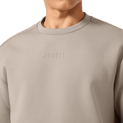 NOBULL Men's Taupe Elements Crew Sweatshirt