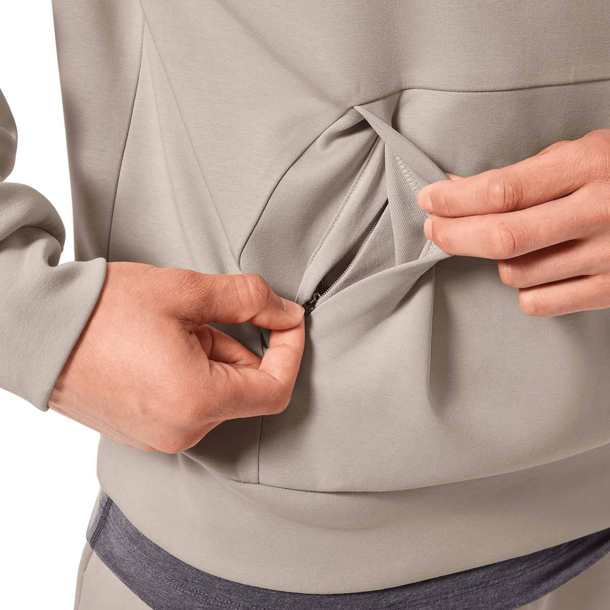 NOBULL Men's Taupe Elements Hoodie