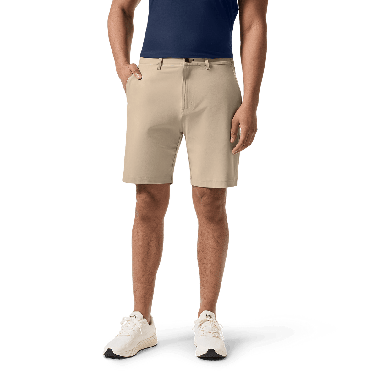 NOBULL Men's Taupe Gamechanger 5-Pocket Short  X Public Rec