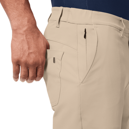 NOBULL Men's Taupe Gamechanger 5-Pocket Short  X Public Rec