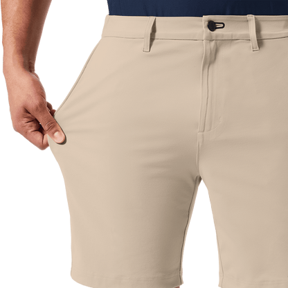 NOBULL Men's Taupe Gamechanger 5-Pocket Short  X Public Rec