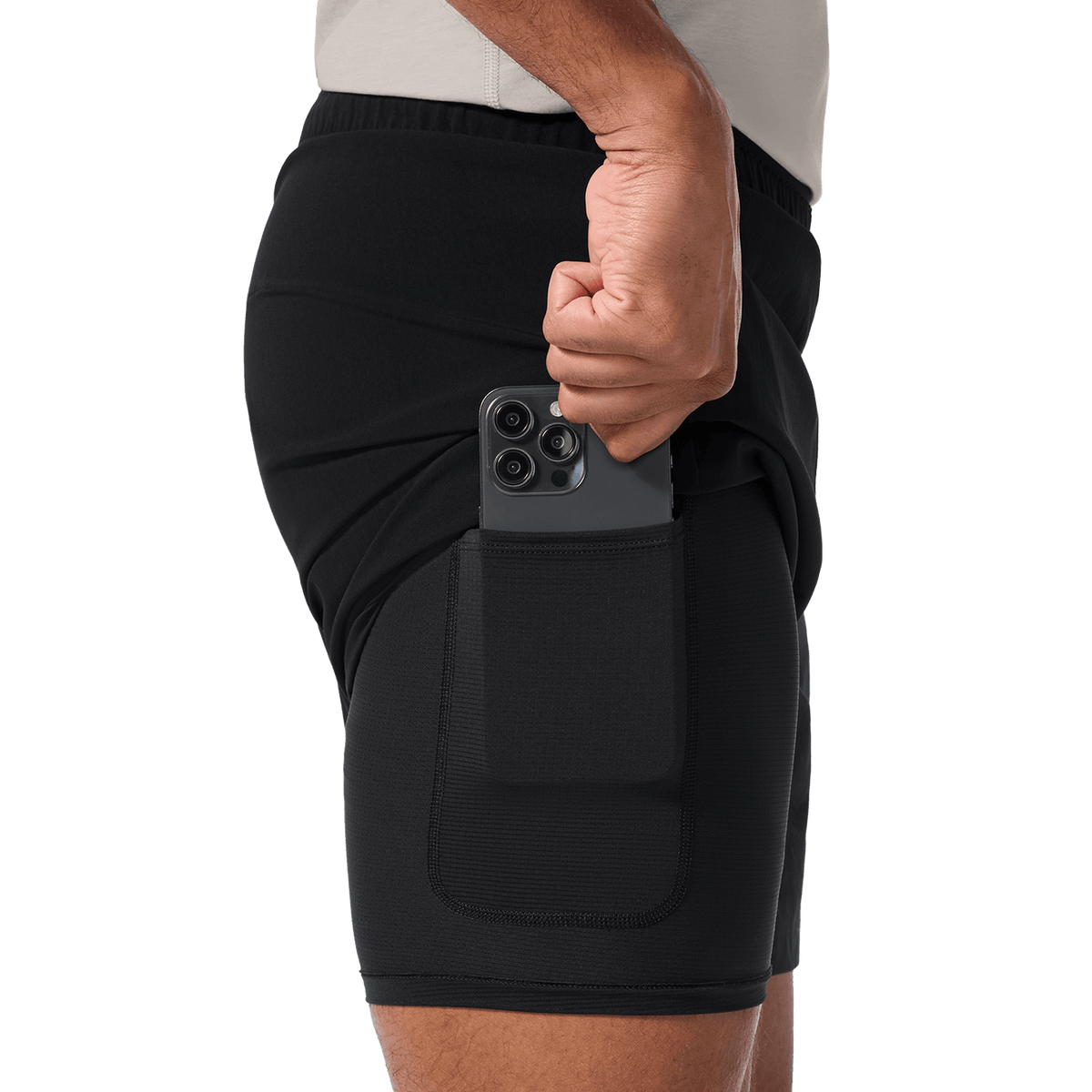 NOBULL Men's Black NOBULL Training Short 6" (Lined)