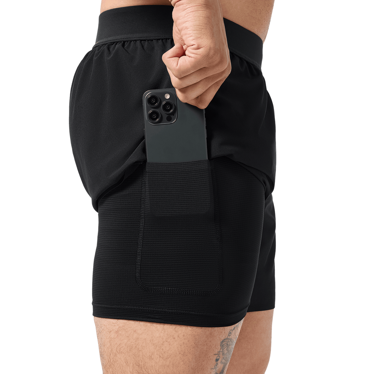 NOBULL Men's Black Drive Short 6" (Lined)