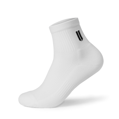 NOBULL White Quarter Crew Performance Sock