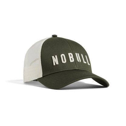 NOBULL Shadow Olive Mineral White NOBULL Low Profile Trucker Hat
