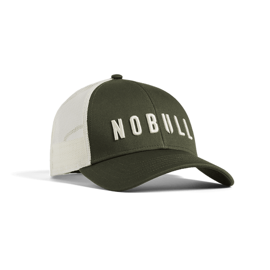 NOBULL Shadow Olive Mineral White NOBULL Low Profile Trucker Hat