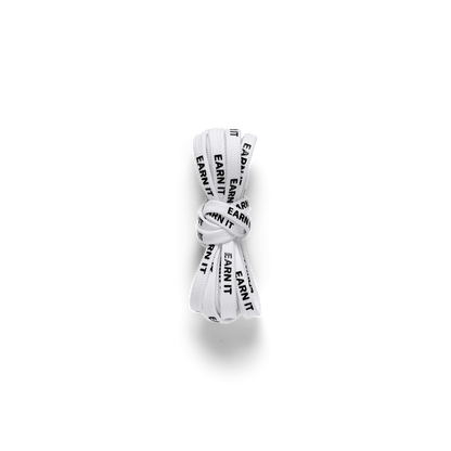NOBULL Shoelaces for High-Tops | White Earn It Repeat