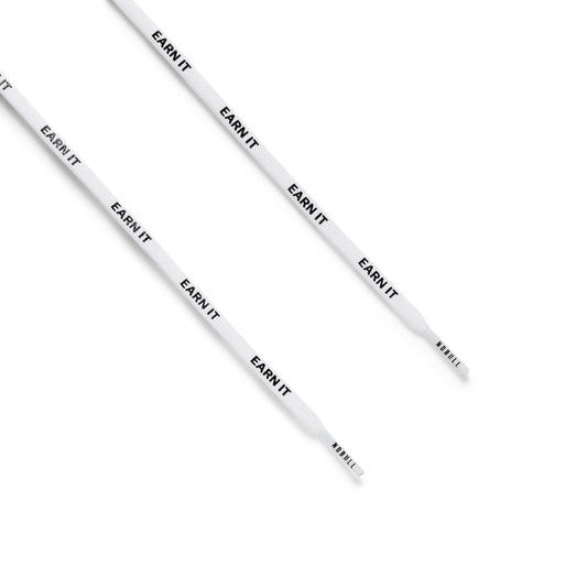 NOBULL Shoelaces | White Earn It Repeat