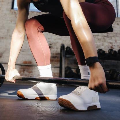 NOBULL Women's White Gum Outwork Edge Shoes