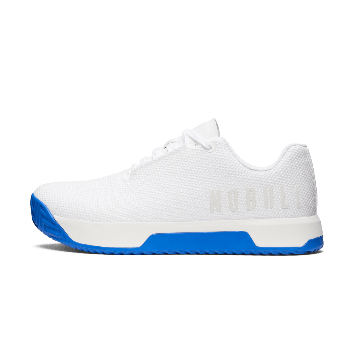 NOBULL Women's White Royal Blue Outwork Edge Shoes