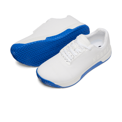 NOBULL Women's White Royal Blue Outwork Edge Shoes