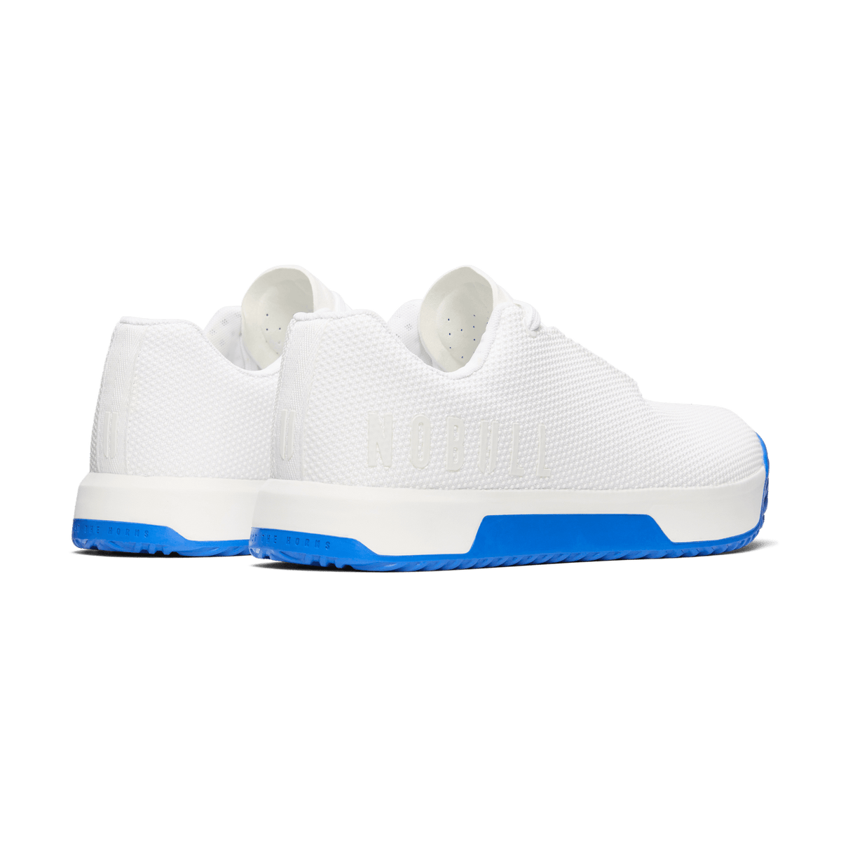 NOBULL Women's White Royal Blue Outwork Edge Shoes