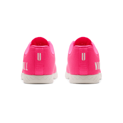NOBULL Women's Neon Pink Classic White Outwork Shoes